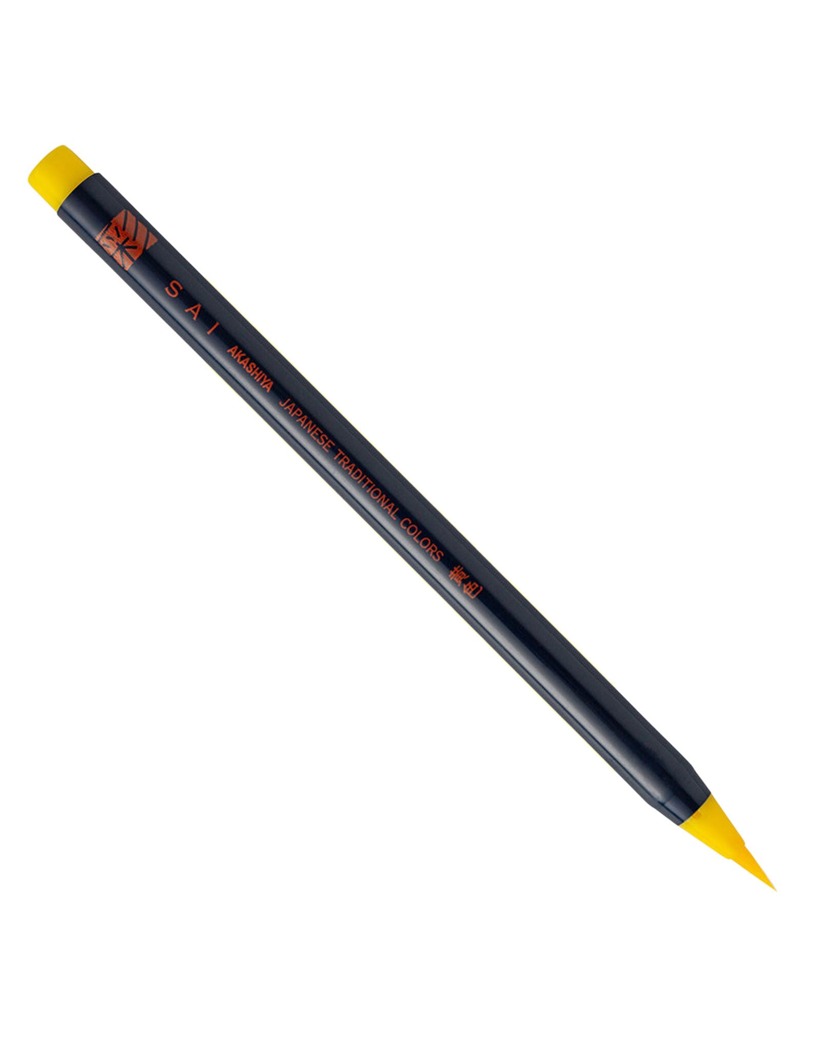 AITOH Akashiya Sai Watercolor Brush Pen, Yellow
