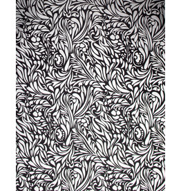 AITOH Aitoh Indian Metallic Matte Silver Mosaic on 13 Black, 22" x 30"