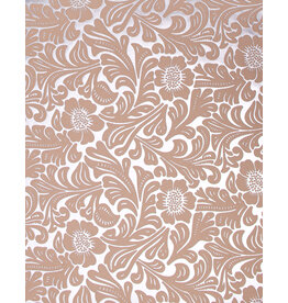 AITOH Aitoh Indian Metallic Matte Silver Damask on 21 Buff, 22" x 30"