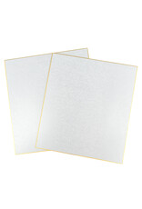 AITOH Aitoh Shikishi Board: Silver Paper, Pack of 2, 9.5" x 10.75"