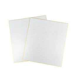 AITOH Aitoh Shikishi Board: Silver Paper, Pack of 2, 9.5" x 10.75"
