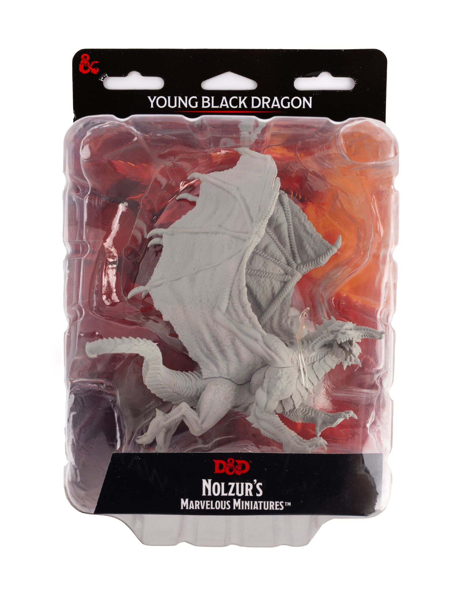 WIZKIDS Dungeons & Dragons Nolzur`s Marvelous Unpainted Miniatures: W8 Young Black Dragon