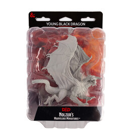 WIZKIDS Dungeons & Dragons Nolzur`s Marvelous Unpainted Miniatures: W8 Young Black Dragon