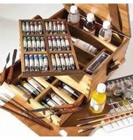 CLEARANCE Maimeri Artist Oil Color Solid Italian Walnut Wood Box Set