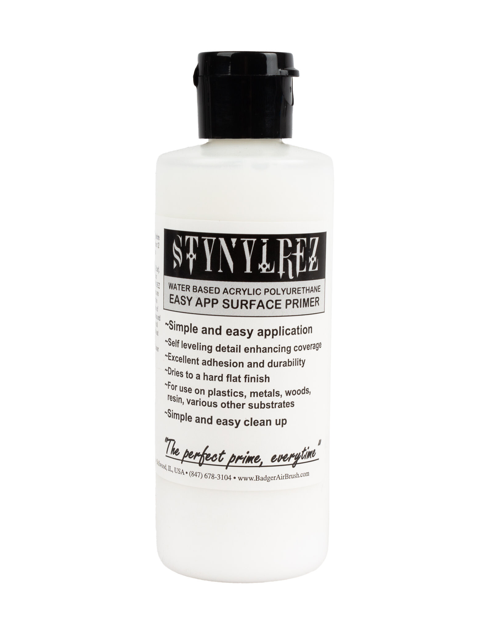Badger Air Brush Badger Stynylrez Primer, White 4oz