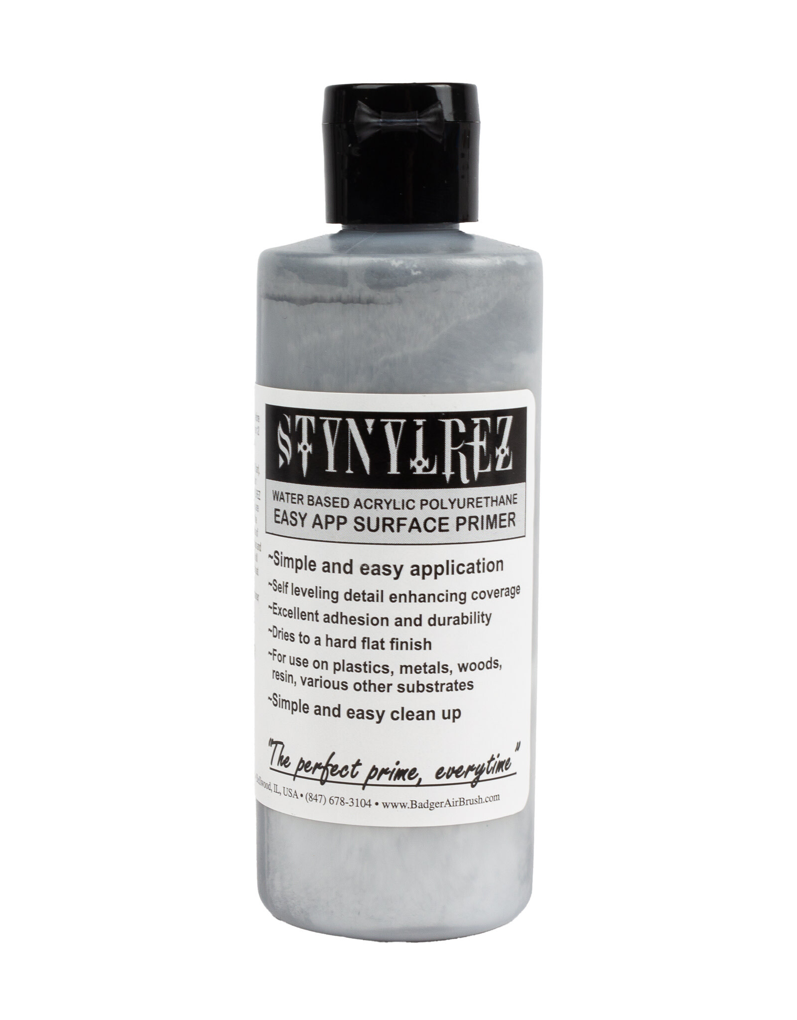 Badger Air Brush Badger Stynylrez Primer, Grey 4oz