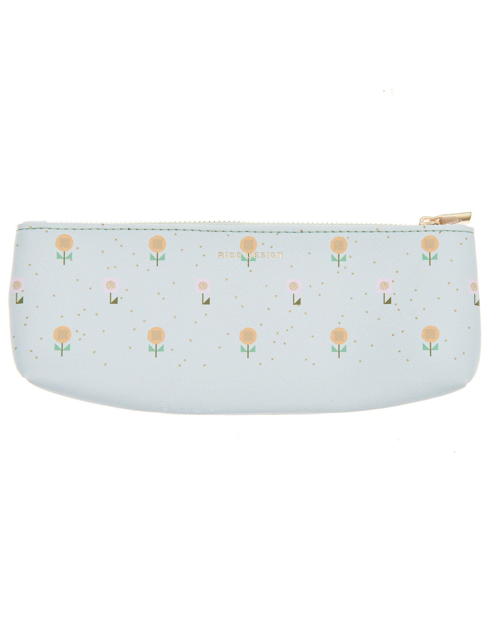 CLEARANCE Rico Design Pencil Case, Flowers on White