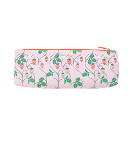 CLEARANCE Rico Design Pencil Case, Strawberries on Pink