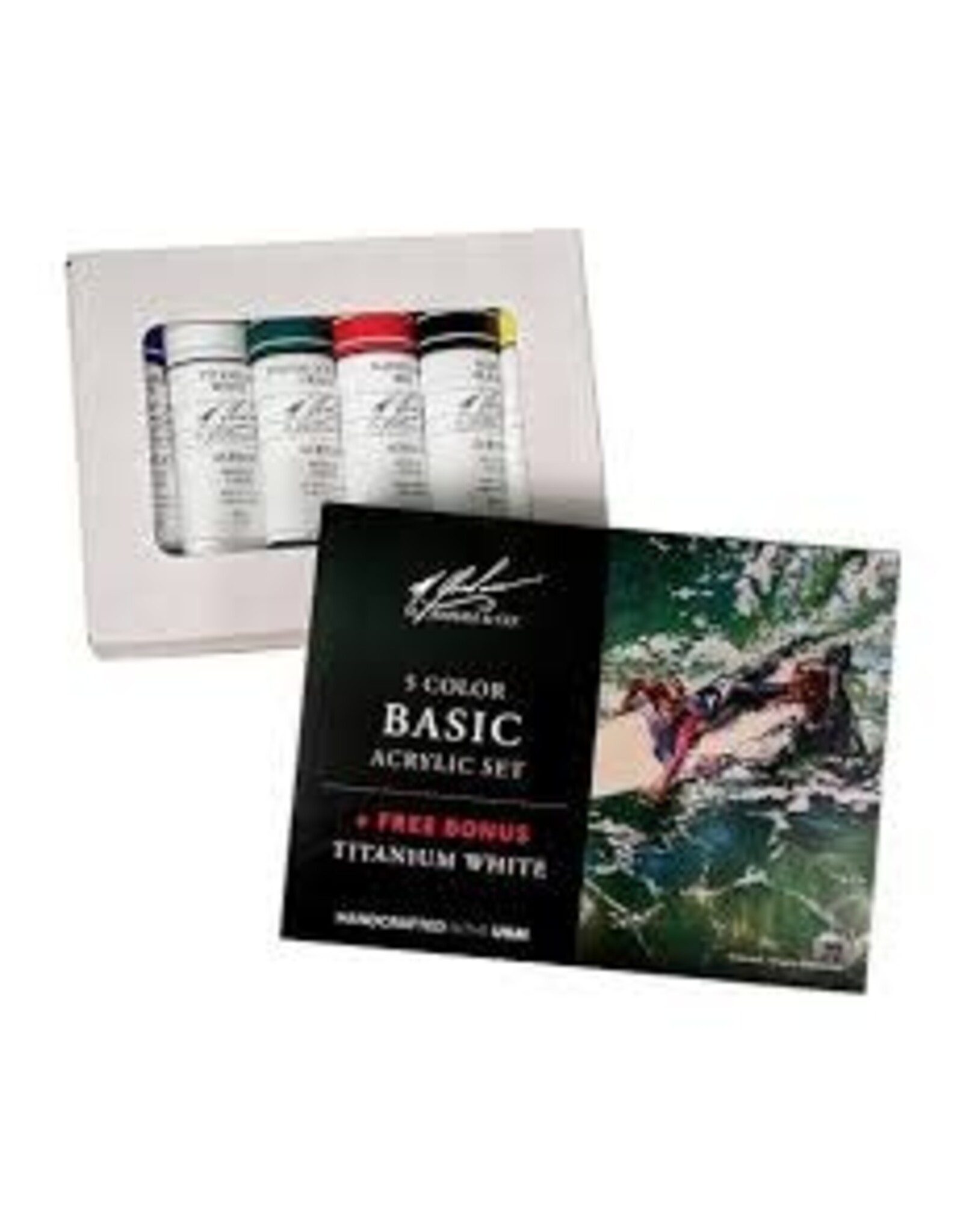 CLEARANCE M. Graham & Co. 5 Color Acrylic Set Art - Paints, bonus Titanium White