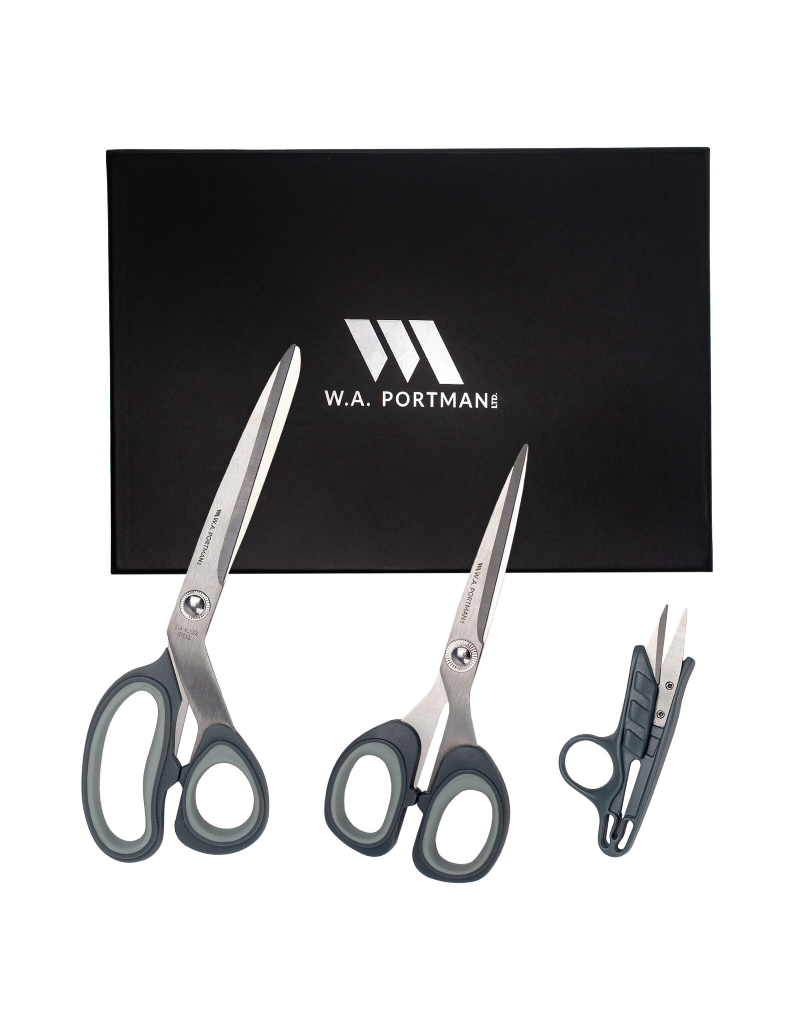 W.A. Portman WA Portman 3-Pc Fabric Scissors – Sewing Scissors for Fabric Cutting with Stainless Steel Blades & Comfort-Grip Handles