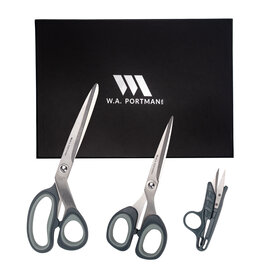 W.A. Portman WA Portman 3-Pc Fabric Scissors – Sewing Scissors for Fabric Cutting with Stainless Steel Blades & Comfort-Grip Handles