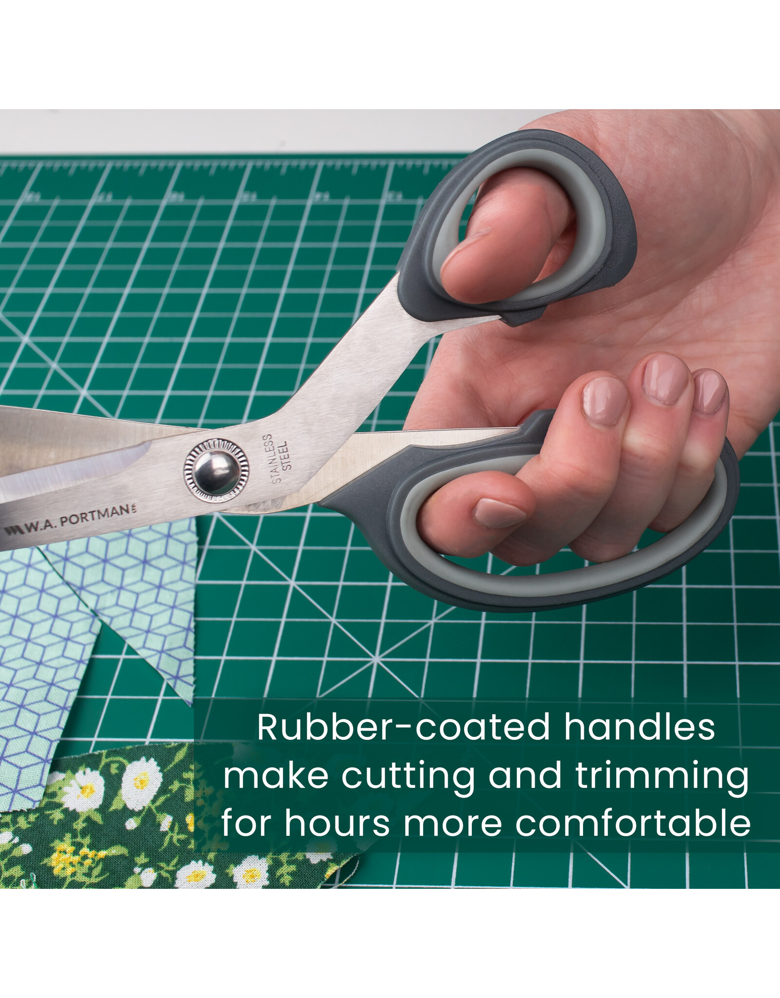 W.A. Portman WA Portman 3-Pc Fabric Scissors – Sewing Scissors for Fabric Cutting with Stainless Steel Blades & Comfort-Grip Handles