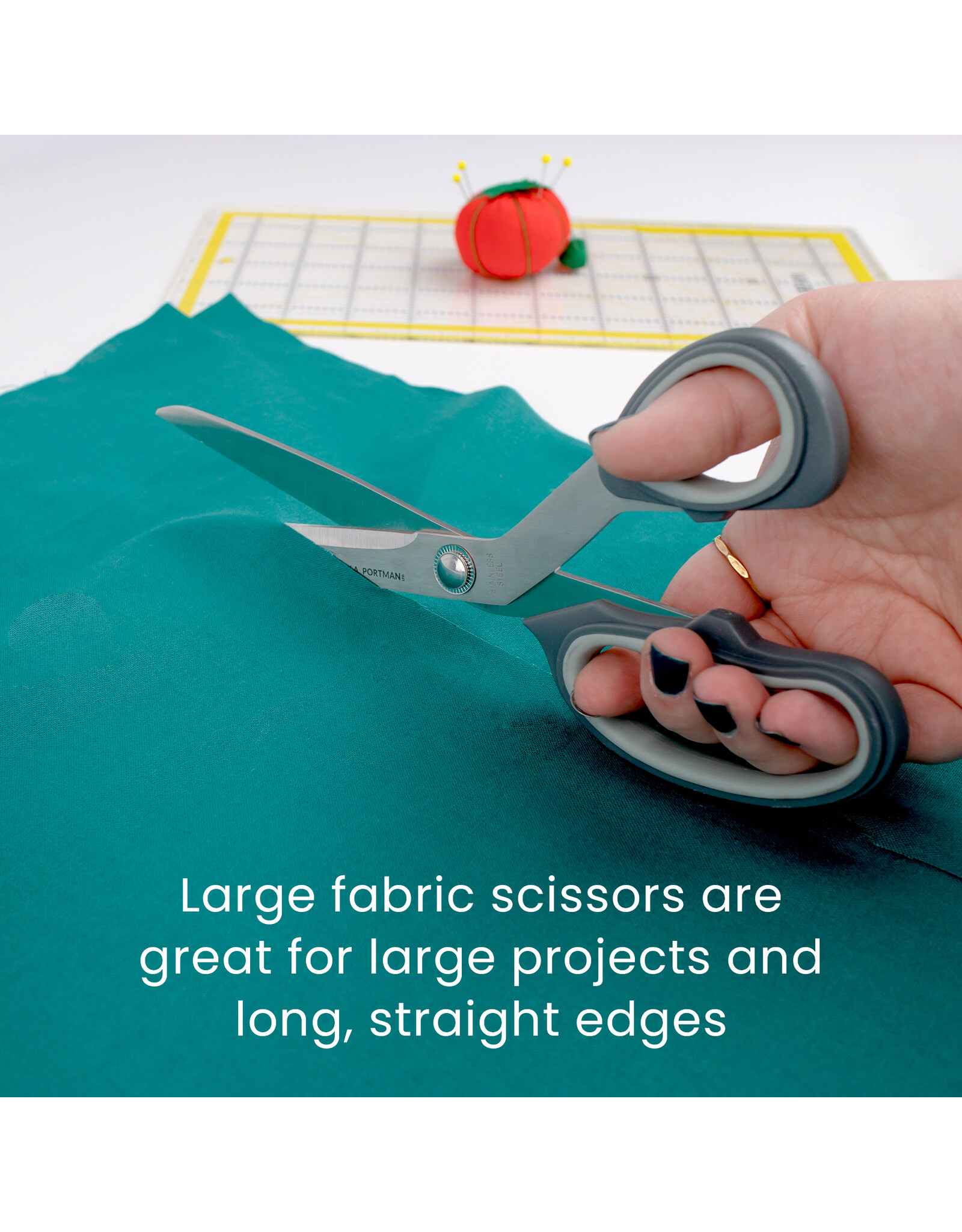 W.A. Portman WA Portman 3-Pc Fabric Scissors – Sewing Scissors for Fabric Cutting with Stainless Steel Blades & Comfort-Grip Handles