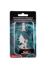 WIZKIDS D&D Nolzur`s Marvelous  Miniatures Silver Dragon Wyrmling & Female Halfling