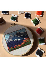 CLEARANCE MCreativeJ Intermediate DIY Embroidery Craft Kit, Mountains and Tulips