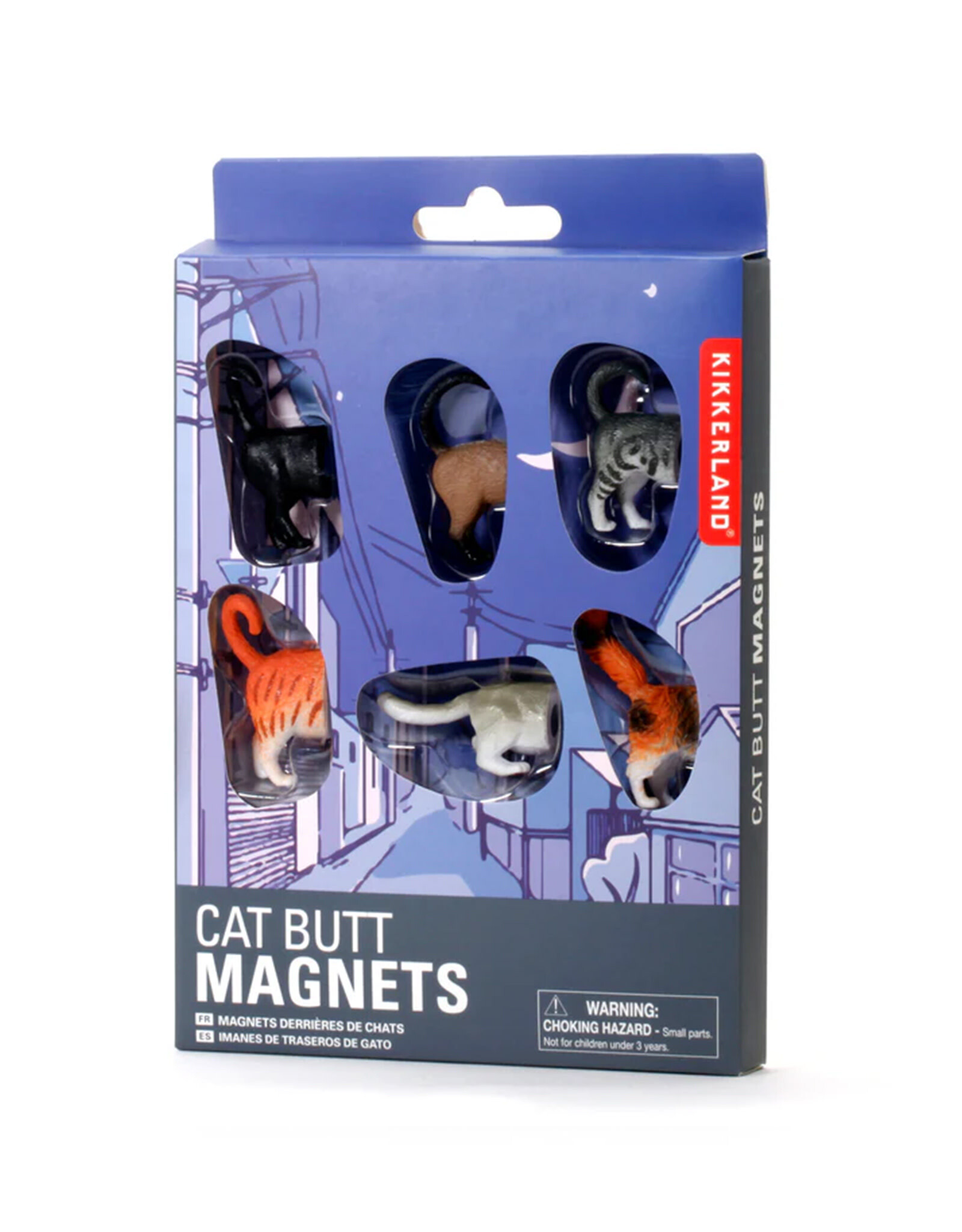 Kikkerland Kikkerland Cat Butt Magnets, Set of 6