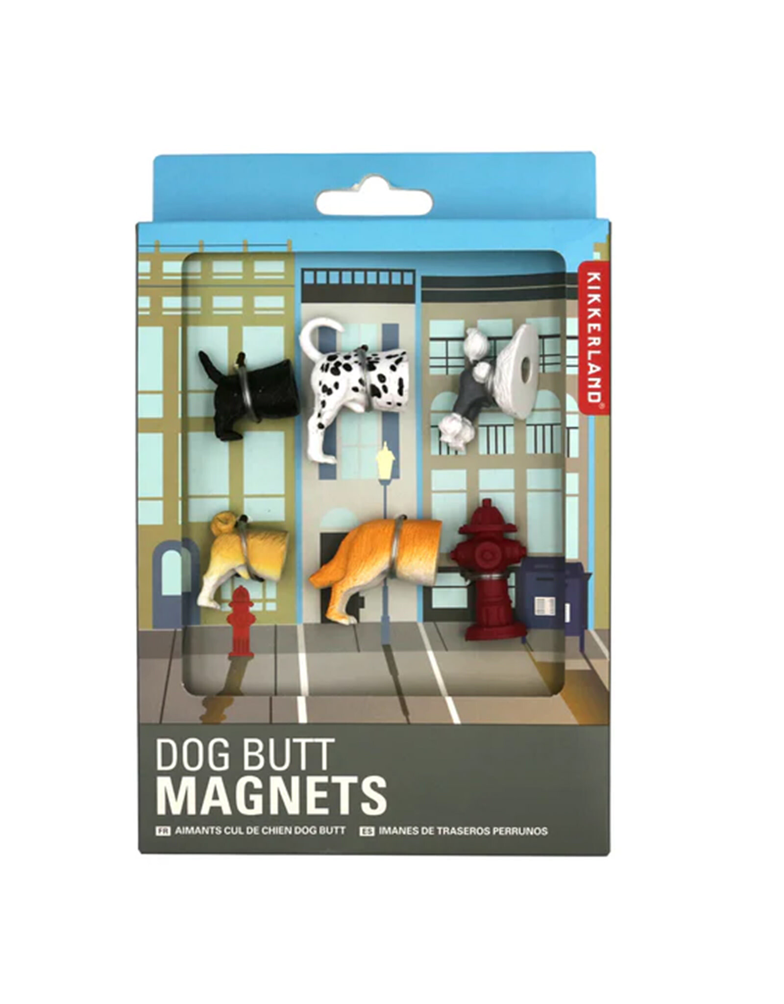 Kikkerland Kikkerland Dog Butt Magnets, Set Of 6