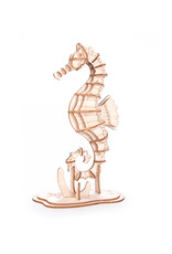 Kikkerland Kikkerland Seahorse 3D Wooden Puzzle