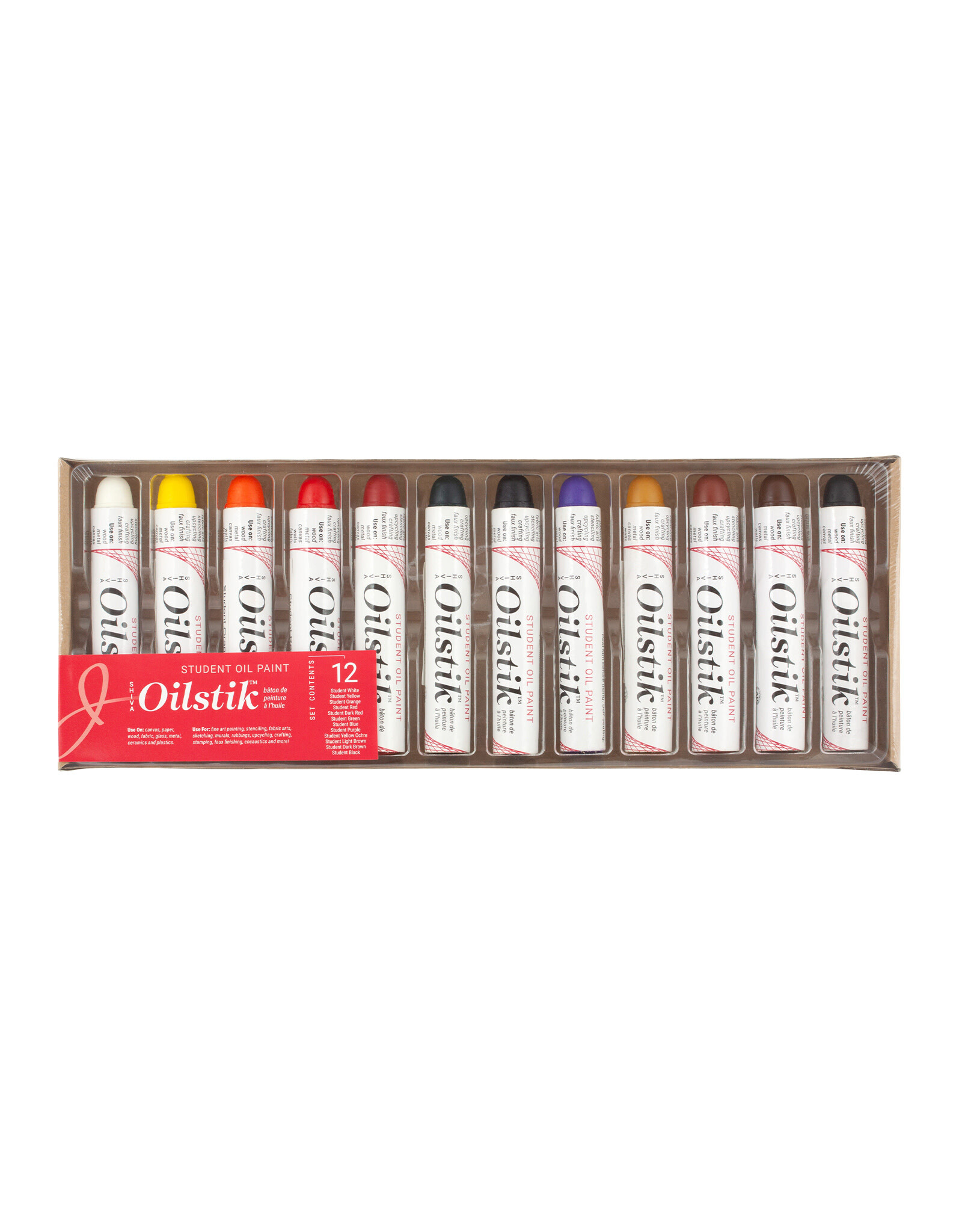 Jack Richeson Jack Richeson Shiva Oil Paintstik, Student Colors Set of 12
