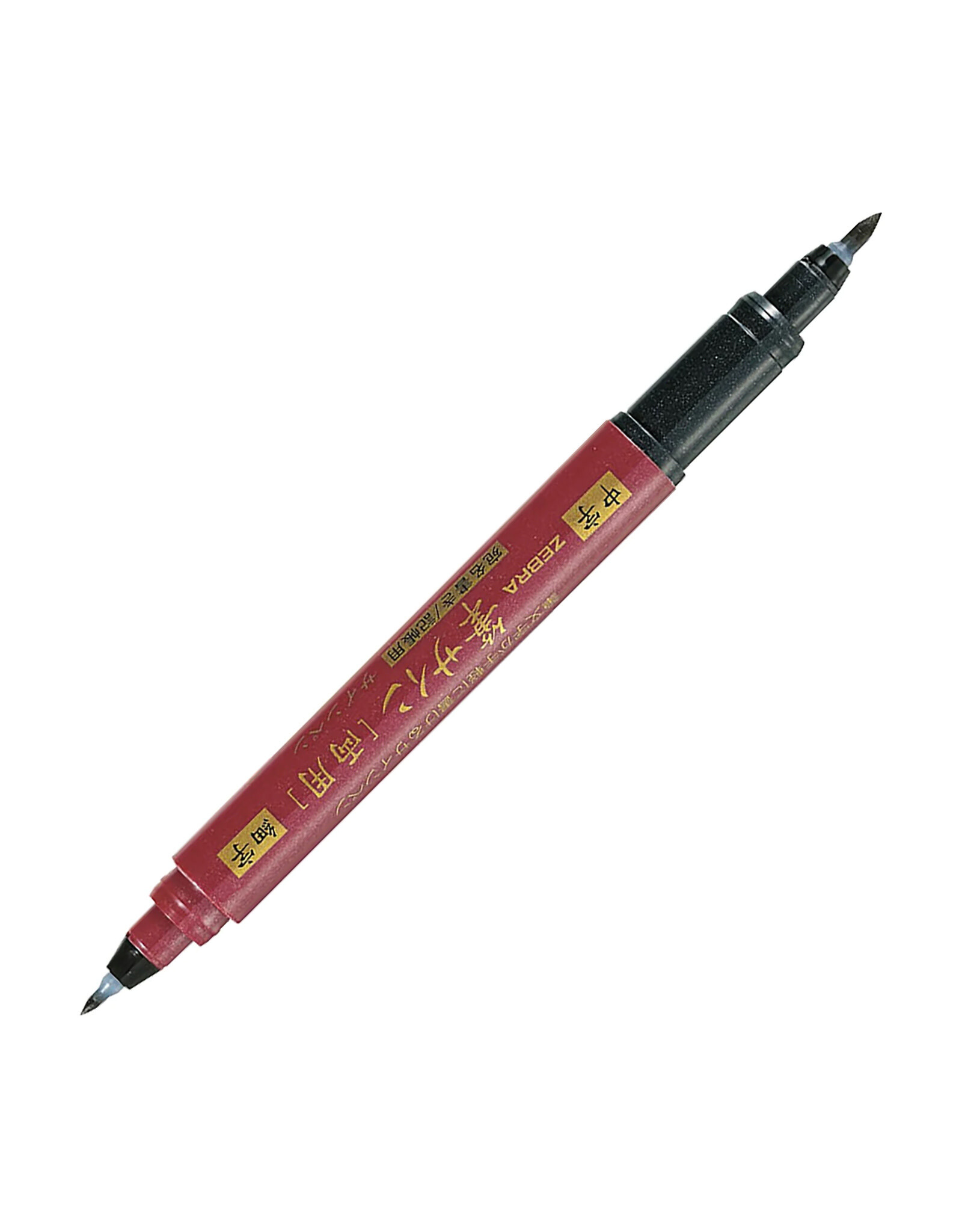 Zebra Zebra Double Ended Brush Pen, Fine/Medium, Black