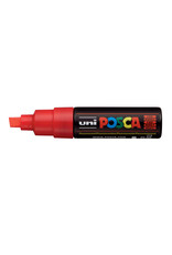 POSCA Uni POSCA Paint Marker, Broad Chisel, Fluorescent Red