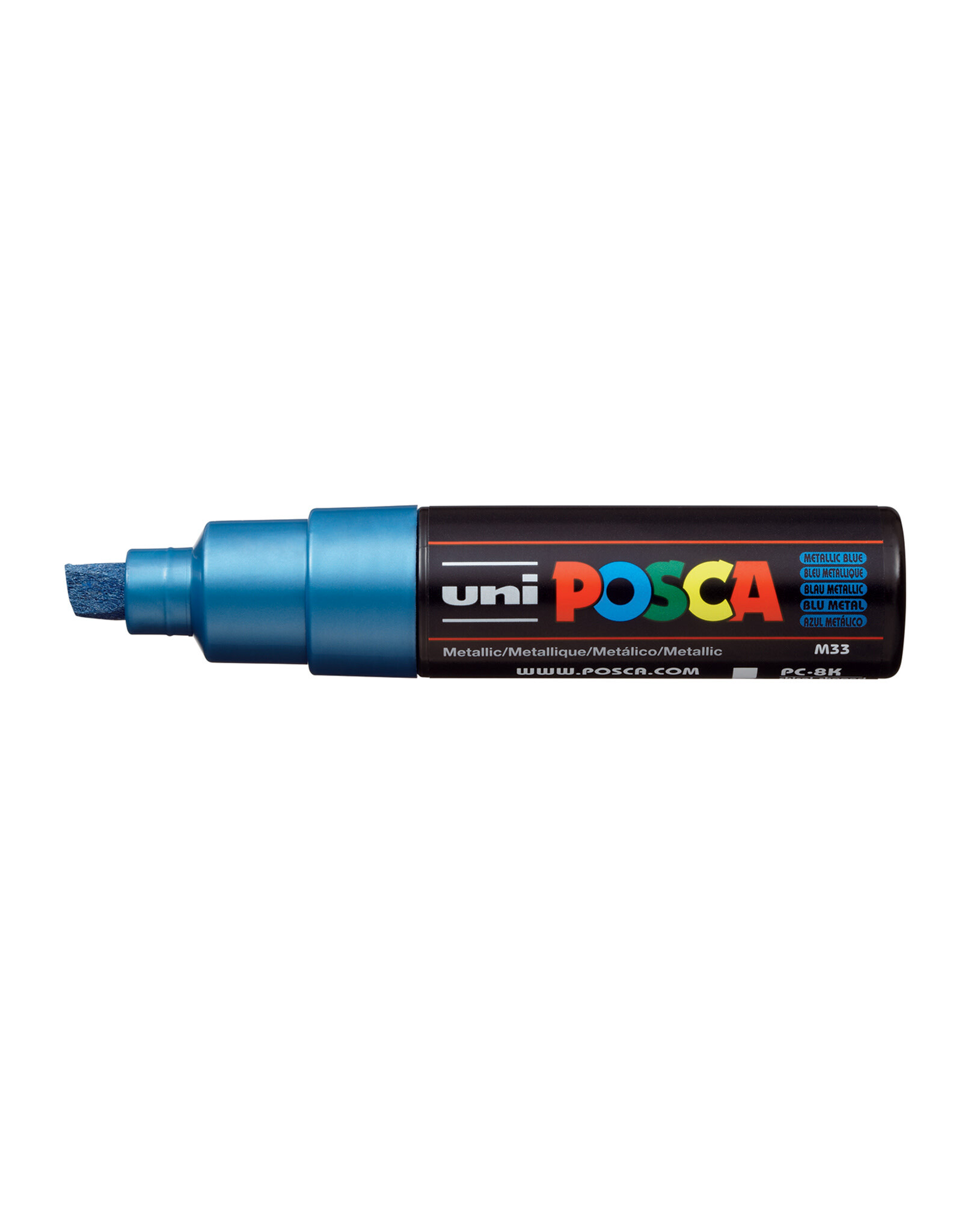 POSCA Uni POSCA Paint Marker, Broad Chisel, Metallic Blue