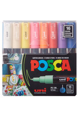 POSCA Uni POSCA Paint Marker, Extra Fine, Basic Set of 16