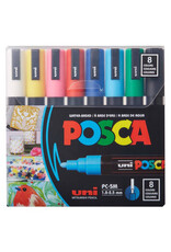 POSCA Uni POSCA Paint Markers, Medium, Basic Set of 8