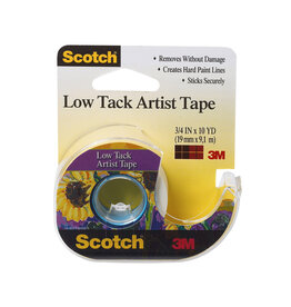 Scotch Scotch Low Tack Artist Tape, 3/4" x 10 yd