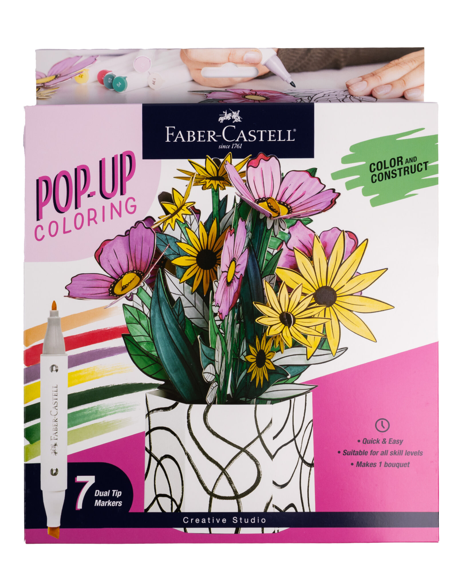 FABER-CASTELL Faber-Castell Pop Up Coloring Plants, Wildflowers