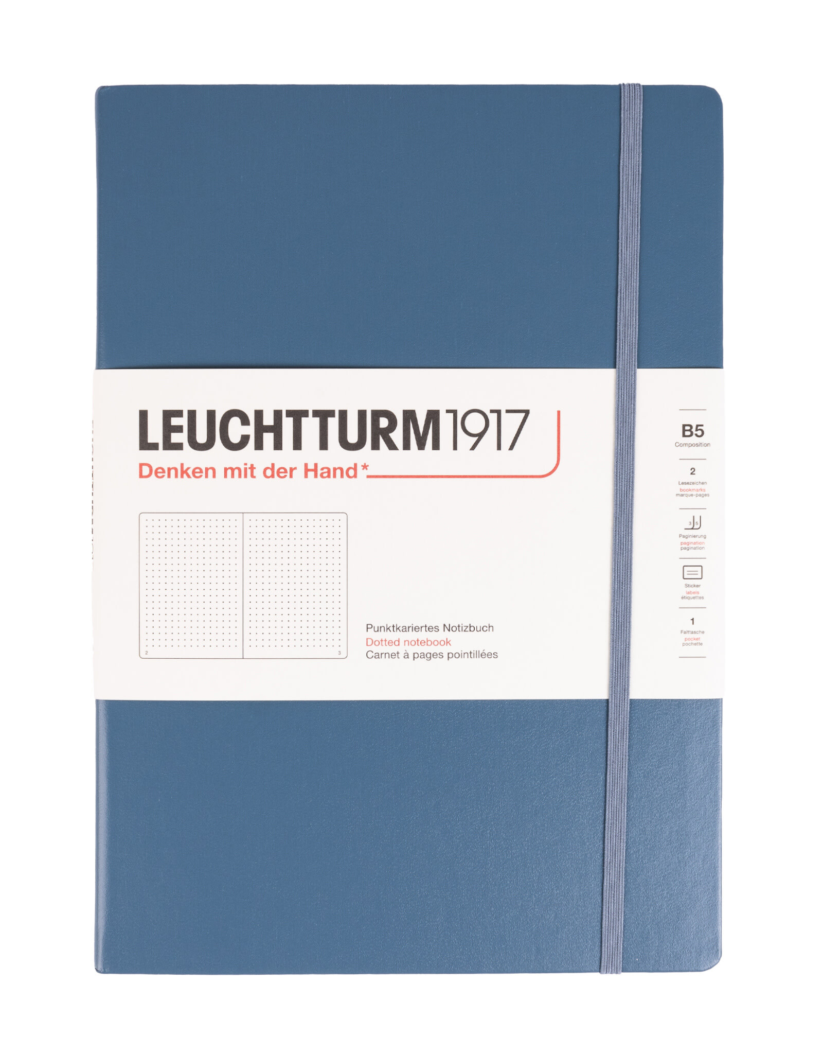 LEUCHTTURM1917 LEUCHTTURM1917 Notebook Classic, Stone Blune, B5, Dotted
