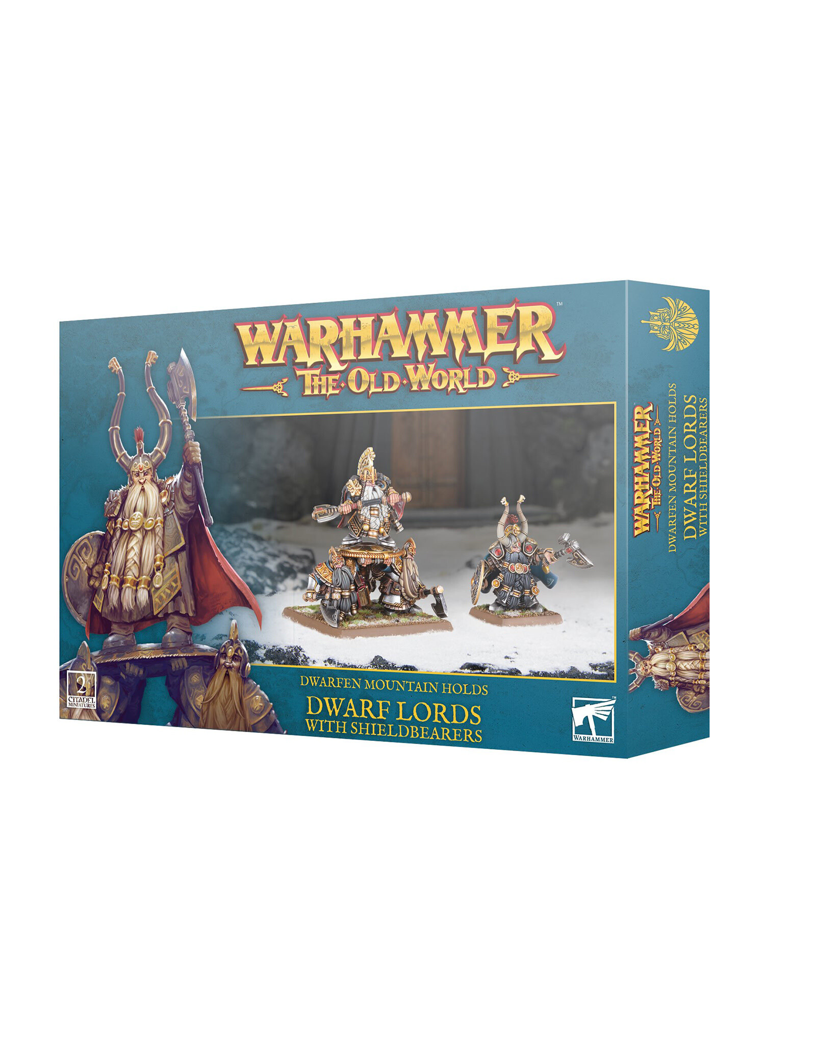 Games Workshop Dwarfen Mountain Hold Dwarf Lords with Shieldbearers