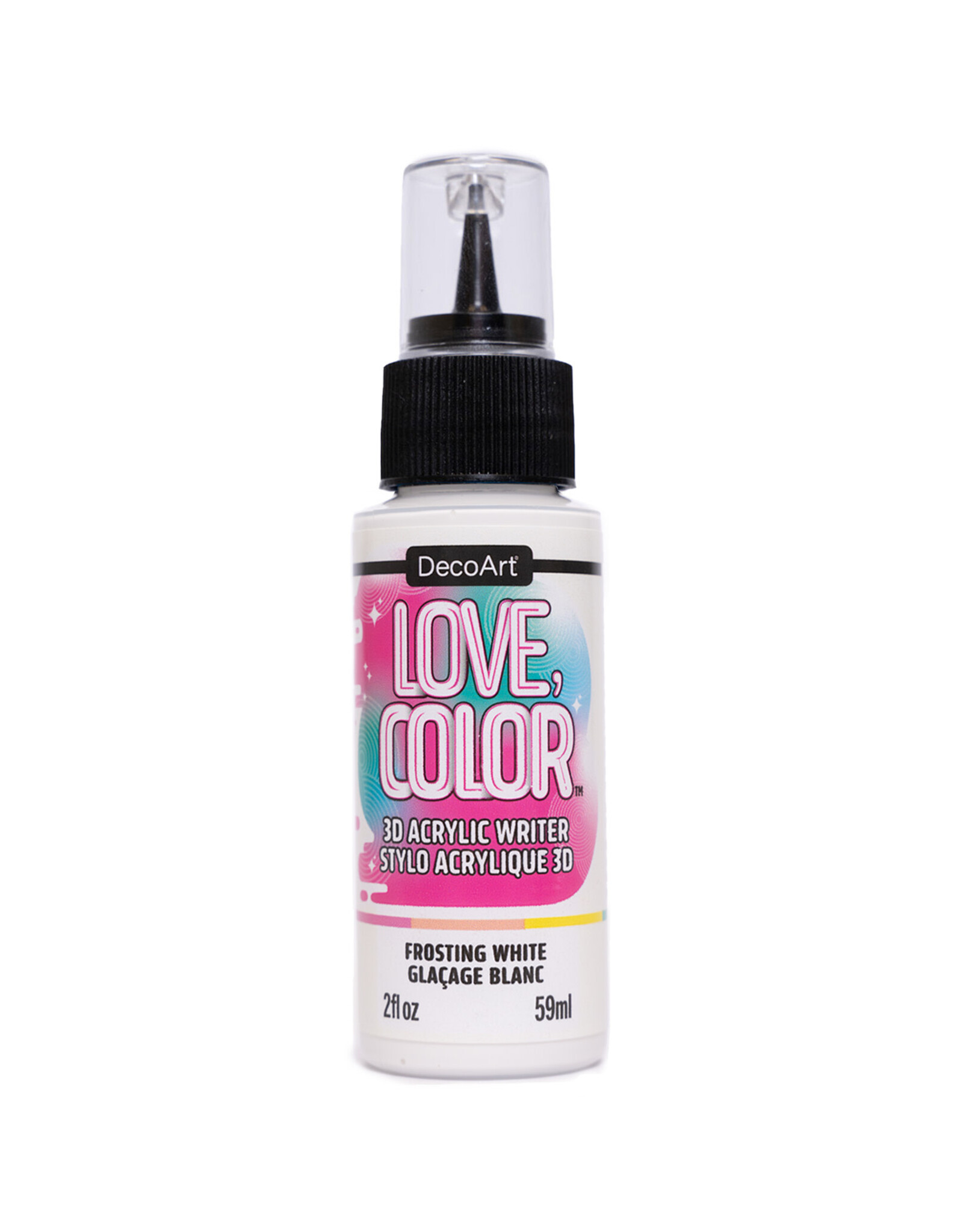 DecoArt DecoArt Love, Color 3D Acrylic Writer, Frosting White, 2oz