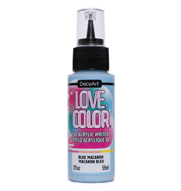 DecoArt DecoArt Love, Color 3D Acrylic Writer, Blue Macaron, 2oz