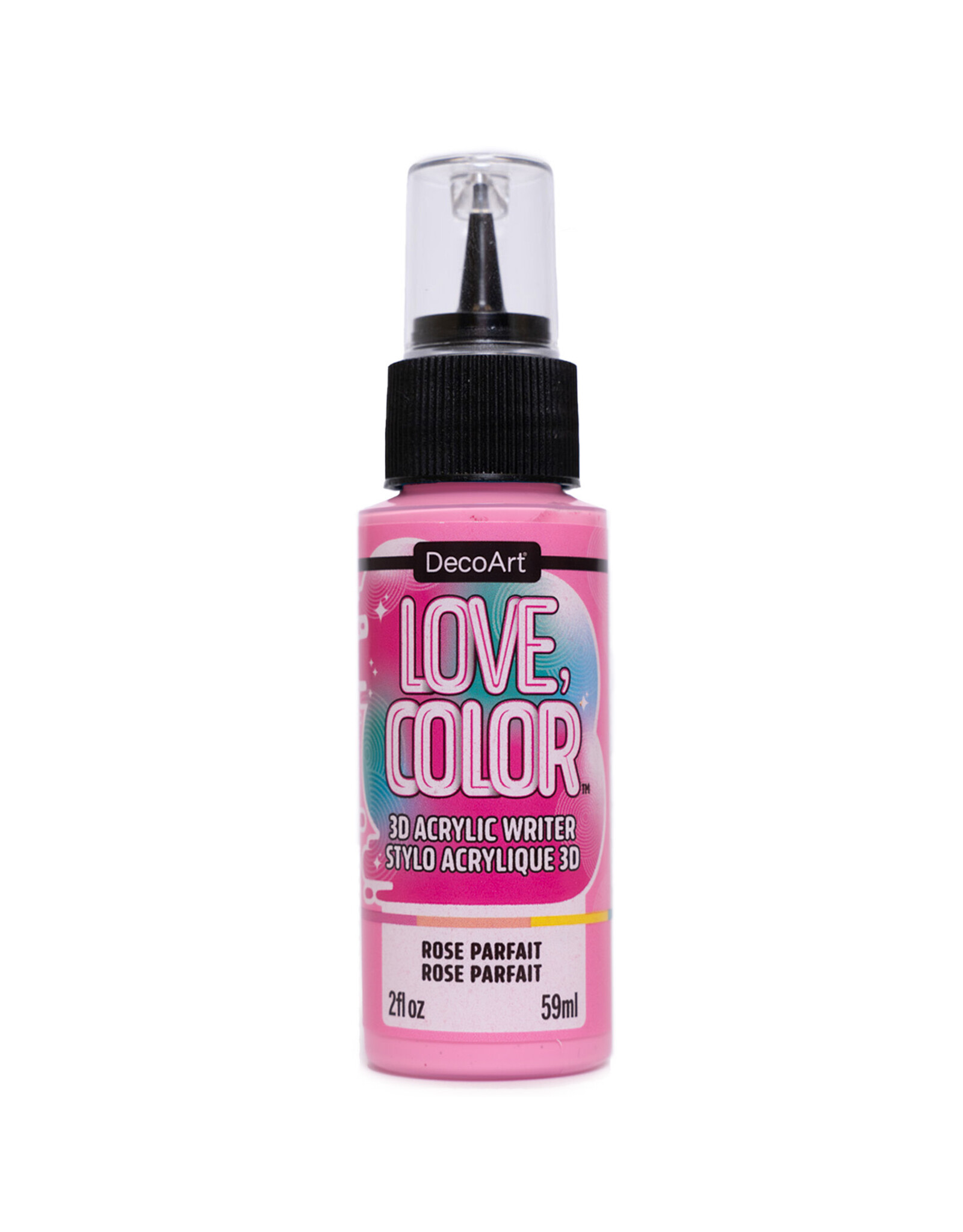 DecoArt DecoArt Love, Color 3D Acrylic Writer, Rose Parfait, 2oz