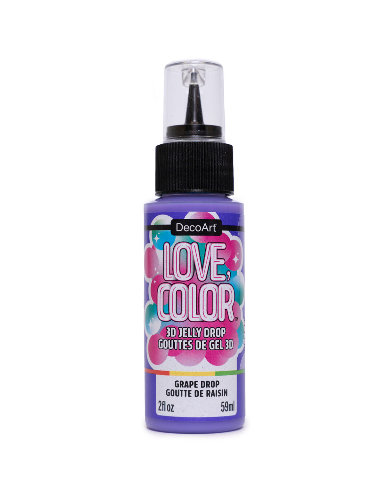 DecoArt DecoArt Love, Color 3D Jelly Drops, Grape Drop, 2oz