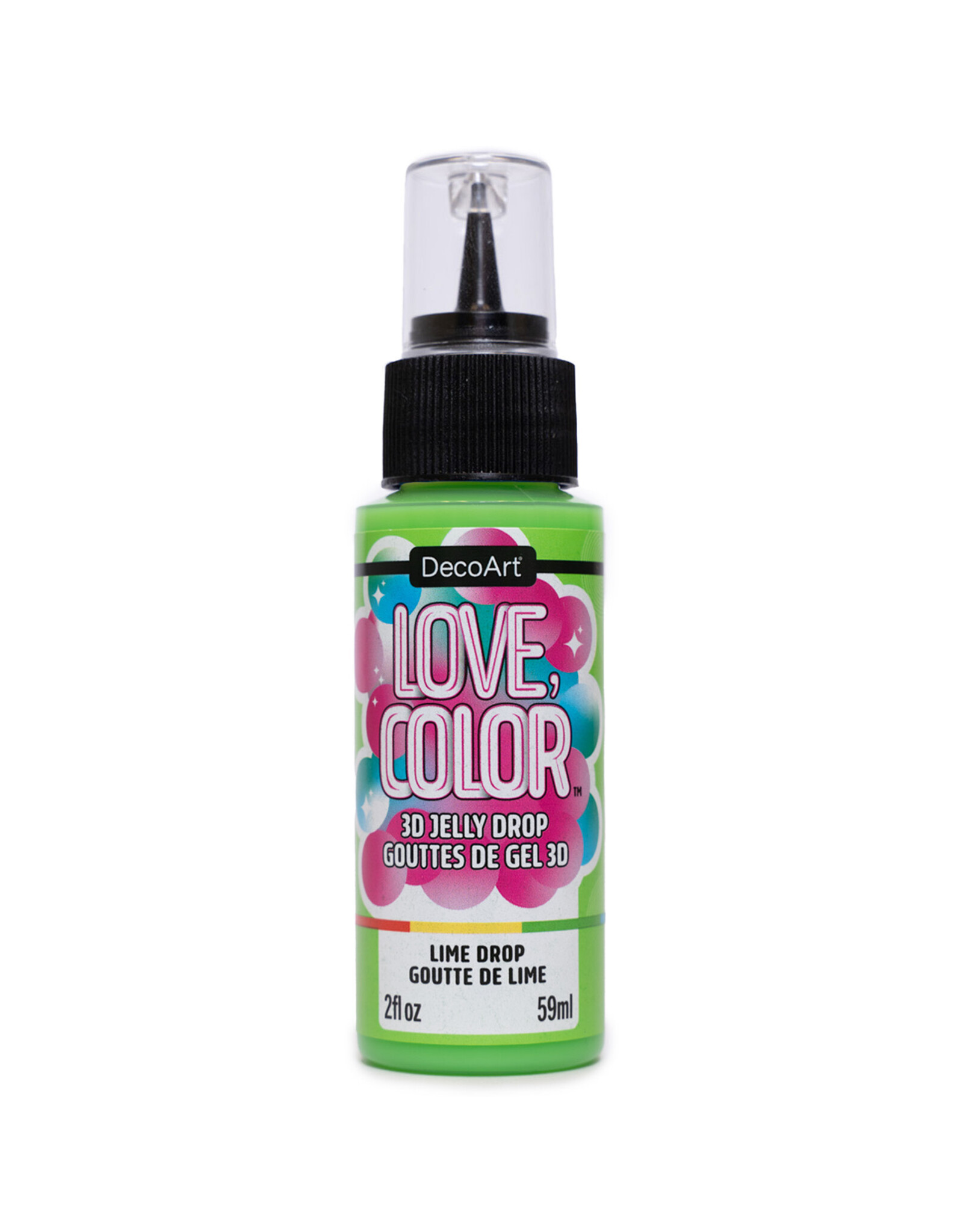 DecoArt DecoArt Love, Color 3D Jelly Drops, Lime Drop, 2oz