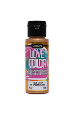 DecoArt DecoArt Love, Color Eye Candy Metallics, Gold Gleam, 2oz