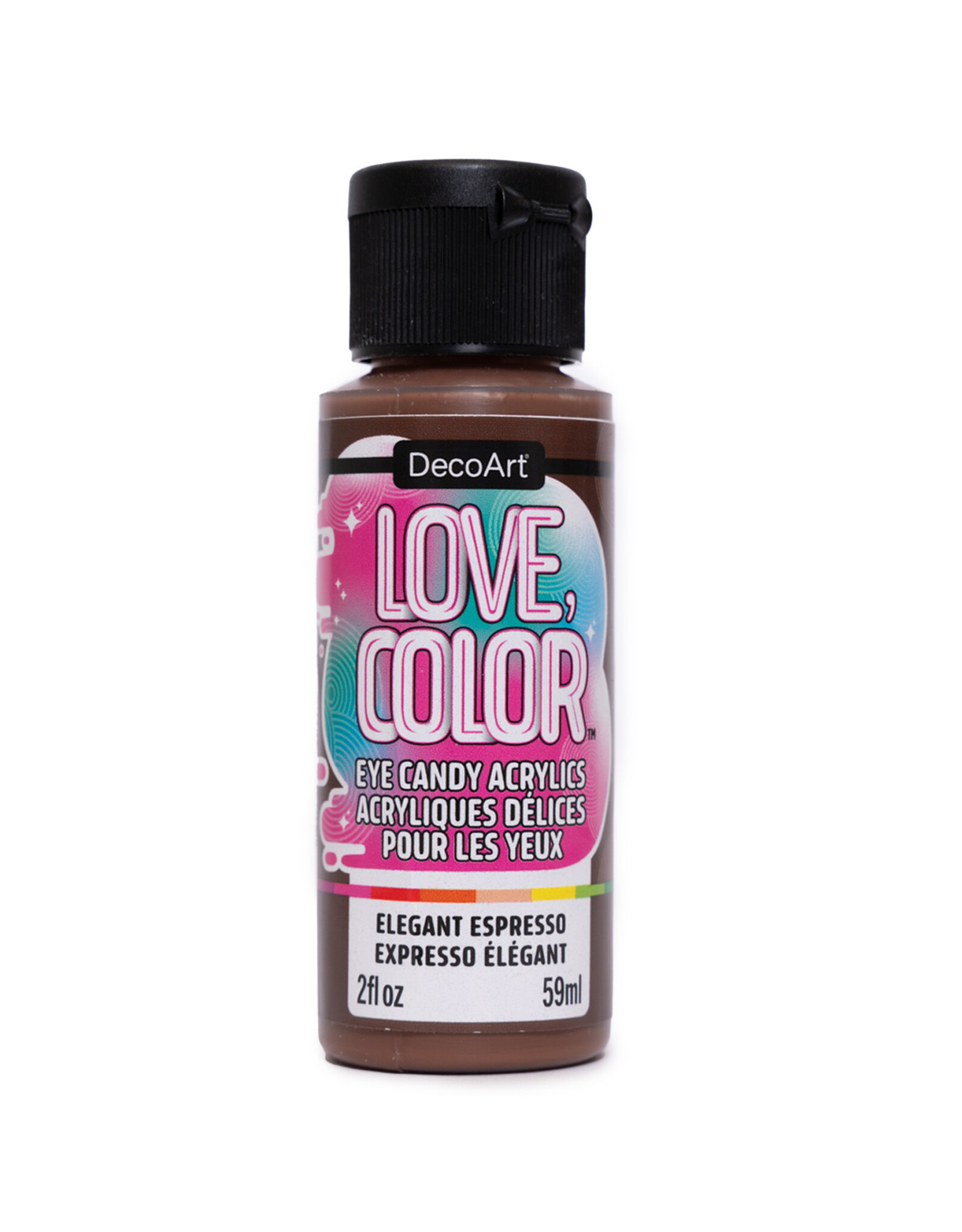 DecoArt DecoArt Love, Color Eye Candy Acrylics, Elegant Espresso, 2oz