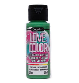 DecoArt DecoArt Love, Color Eye Candy Acrylics, Emerald Enchantment, 2oz