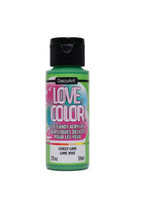 DecoArt DecoArt Love, Color Eye Candy Acrylics, Lively Lime, 2oz