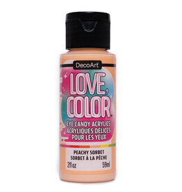 DecoArt DecoArt Love, Color Eye Candy Acrylics, Peachy Sorbet, 2oz