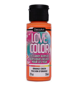 DecoArt DecoArt Love, Color Eye Candy Acrylics, Orange Crush, 2oz