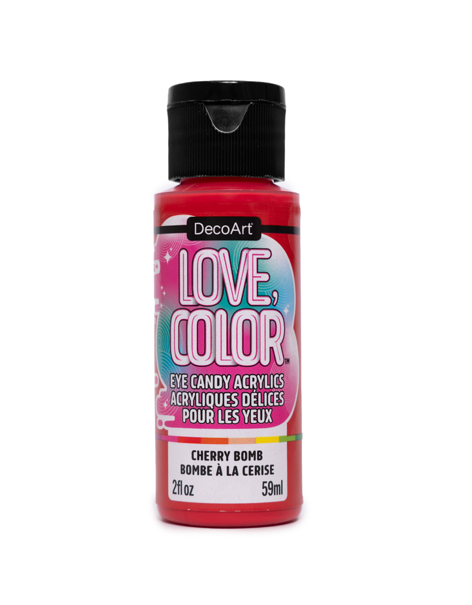 DecoArt DecoArt Love, Color Eye Candy Acrylics, Cherry Bomb, 2oz