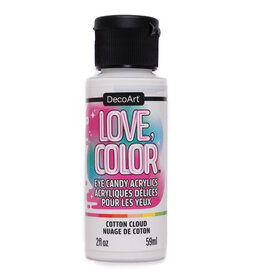 DecoArt DecoArt Love, Color Eye Candy Acrylics, Cotton Cloud, 2oz