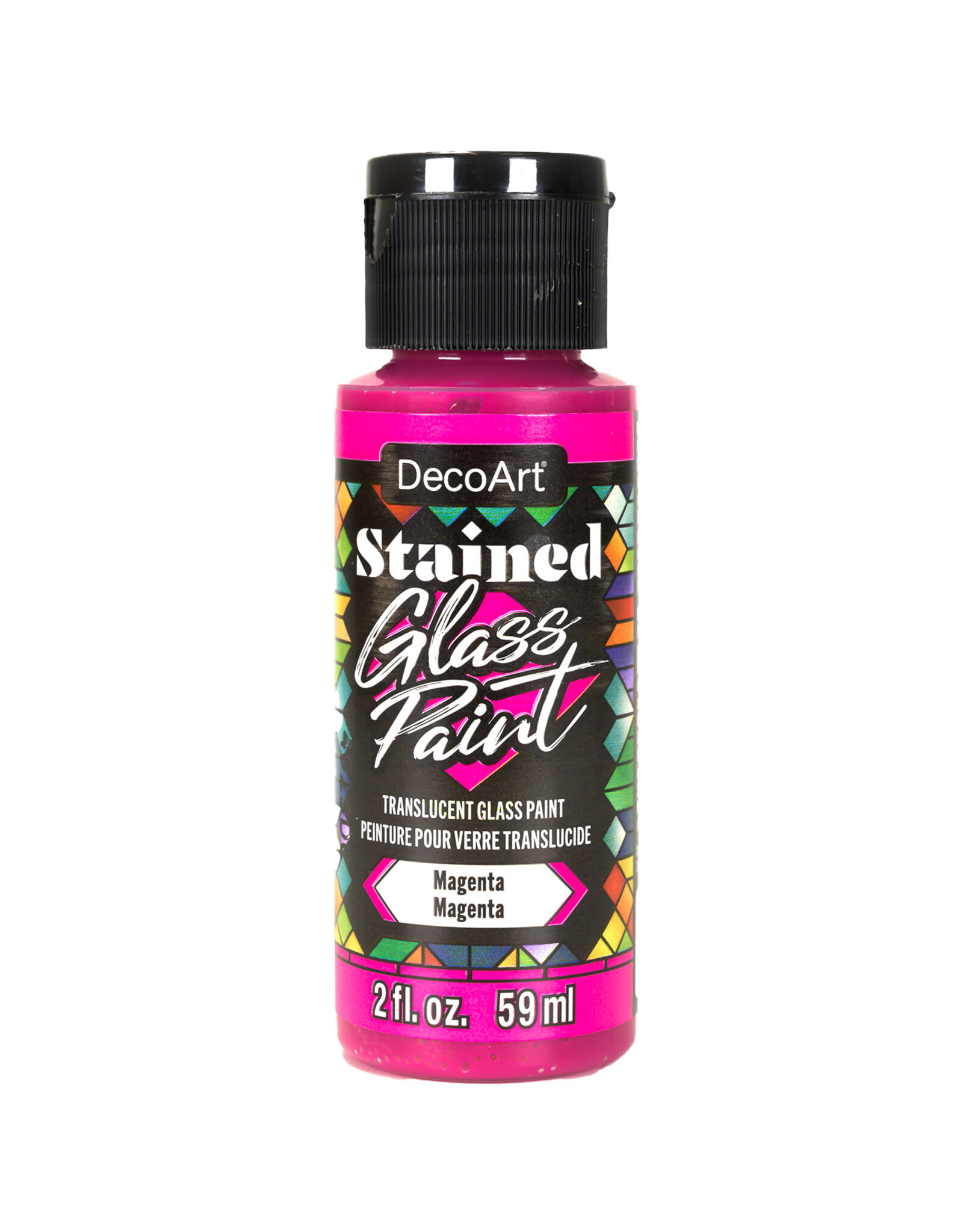 DecoArt DecoArt Stained Glass Paint, Magenta, 2oz