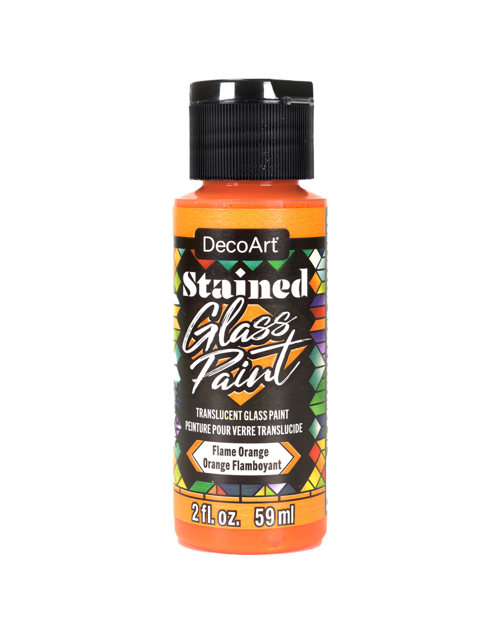 DecoArt DecoArt Stained Glass Paint, Flame Orange, 2oz