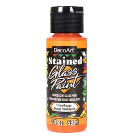 DecoArt DecoArt Stained Glass Paint, Flame Orange, 2oz