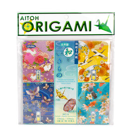 AITOH Aitoh Origami Paper, Chiyo Animals, 4 Patterns