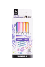 Zebra CLEARANCE Mildliner Mix Highlighter, Assorted Set of 6 Zebra CLEARANCE Mildliner Mix Highlighter, Assorted Set of 6